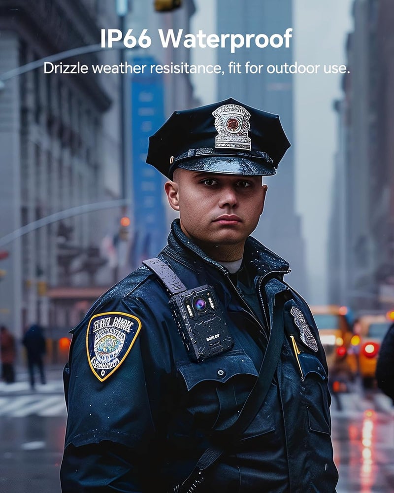 BOBLOV KJ23Pro 2K Body Camera, 64GB Body Camera with Night Vision, 4000mAh Battery for 15 Hours Continuous Recording, IP66 Waterproof Design for Law Enforcement, Security, and Outdoor Work（64GB） - Image 4
